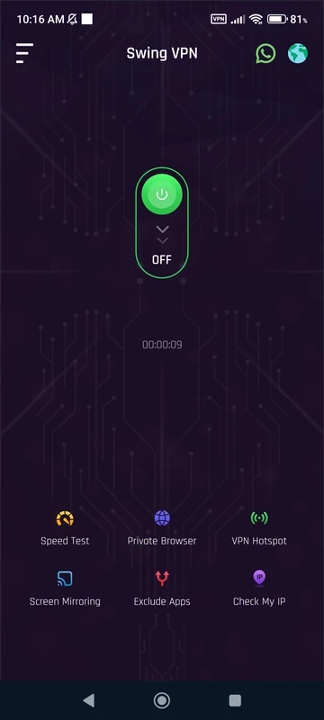 Swing VPN — captura de tela 3